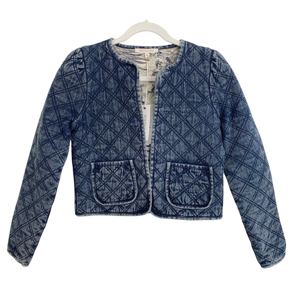 Love The Label Oliver Quilted Denim Jacket Reversible Yaffe Print Tuckernuck XS